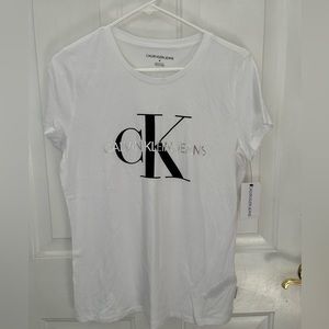Calvin Klein Jeans: tshirt, super soft, white, size M